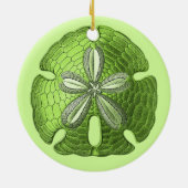 Green Sand Dollar Ornament (Hinten)