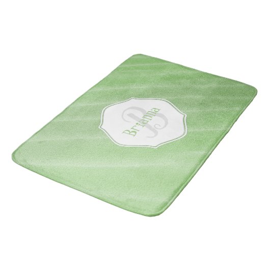 Green Sand Ripples Personalisiert Bath Mat Badematte (Schrägansicht)