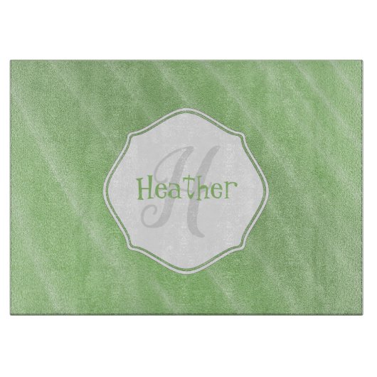 Green Sand Ripples Personalisiertes Cutting Board Schneidebrett (Vorderseite)