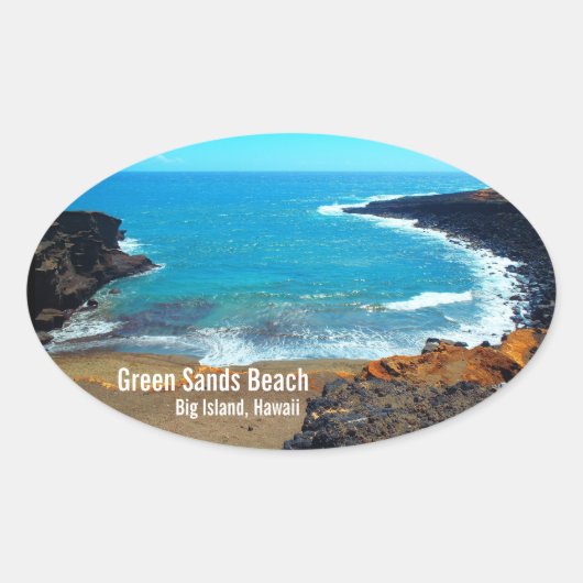 Green Sands Beach Big Island Hawaii Aufkleber (Vorderseite)