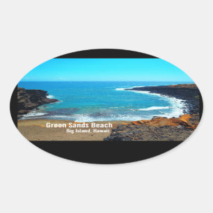 Green Sands Beach Big Island Hawaii Aufkleber