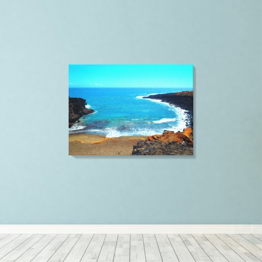 Green Sands Beach große Insel Hawaii Leinwand druc (Insitu (Holzboden))