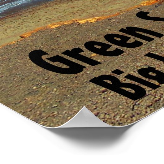 Green Sands Beach große Insel Hawaii Poster (Ecke)