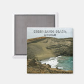 Green Sands Beach Hawaii Magnet (Vorderseite/Rückseite)