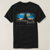 Green Sands Beach Hawaii Palm Tree Sunglasses Souv T-Shirt (Design vorne)