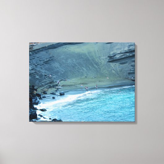 Green Sands Beach Hawaii Wrapped Canvas Leinwanddruck (Vorderseite)