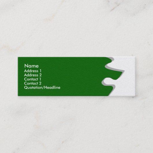 Green Sandstone Puzzle Visitenkarte (Vorderseite)
