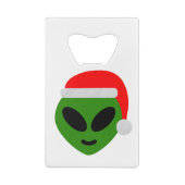 green santa Alien emoji Geldbeutel Flaschenöffner (Rückseite)