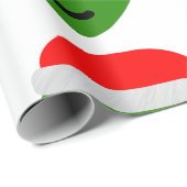 green santa Alien emoji Geschenkpapier (Rolleneckpunkt)