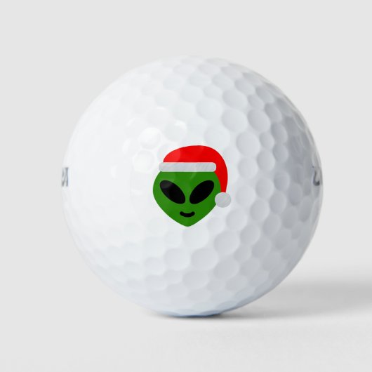 green santa Alien emoji Golfball (Vorderseite)