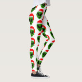 green santa Alien emoji Leggings (Rechts)