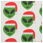green santa Alien emoji Stoff (Muster)