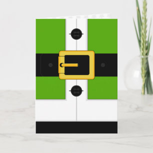 Green Santa Anzug Card Feiertagskarte