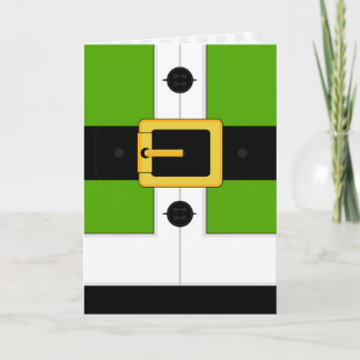 Green Santa Anzug Card Feiertagskarte