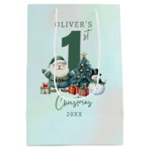Green Santa Claus 1. Weihnachten Mittlere Geschenktüte (Rückseite)