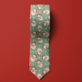 Green Santa Claus Weihnachten Snowflake Urlaub Krawatte