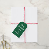 Green Santa Claus Weihnachtsgeschenke Tags Geschenkanhänger (Mit Garn)