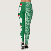 Green Santa mit Briefkunst Leggings (Rückseite)