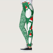 Green Santa mit Briefkunst Leggings (Links)