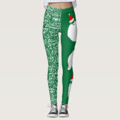 Green Santa mit Briefkunst Leggings (Vorderseite)