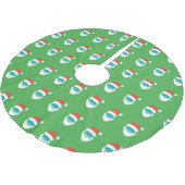 Green Santa Tree Rock Polyester Weihnachtsbaumdecke (Schrägansicht)