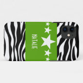 Green Sassy Star Zebra BT iPhone 5 Fall Case-Mate iPhone Hülle (Rückseite (Horizontal))