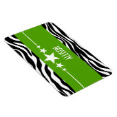 Green Sassy Star Zebra Premium Magnet (Rechte Seite)