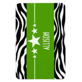 Green Sassy Star Zebra Premium Magnet (Vertikal)