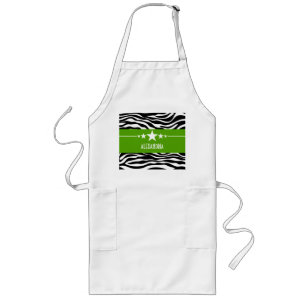 Green Sassy Star Zebra Schürze