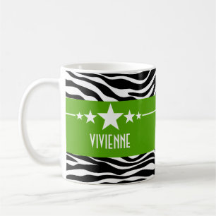 Green Sassy Star Zebra Tasse