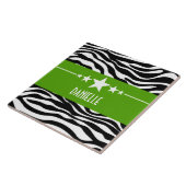 Green Sassy Star Zebra Tile Fliese (Seite)