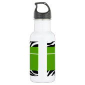 Green Sassy Star Zebra Trinkflasche (Rückseite)