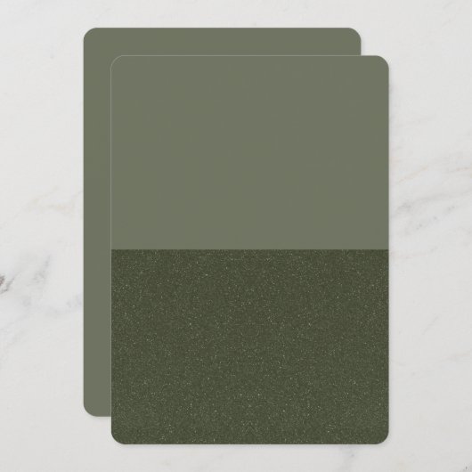 Green Save the Date Card mit zwei Tonen Moos - Anp (Vorne/Hinten)