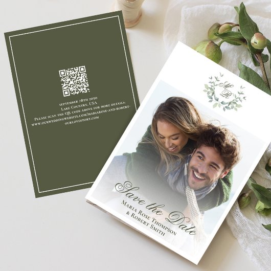Green Save the Date Wedding Classic Foto