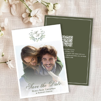 Green Save the Date Wedding Classic Foto
