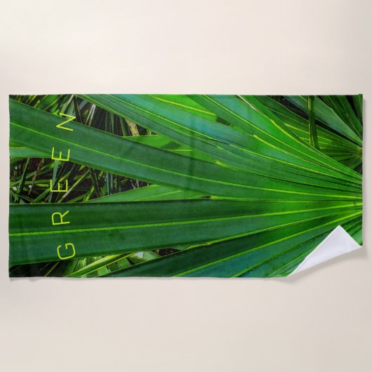 GREEN Saw Palmetto Beach Handtuch (Vorderseite)