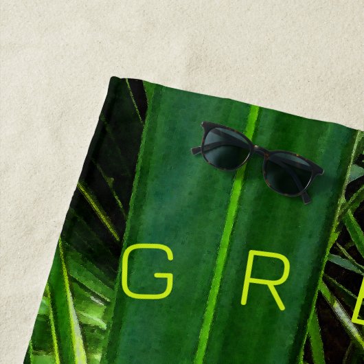 GREEN Saw Palmetto Beach Handtuch (Beispiel)