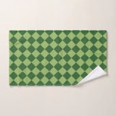 Green Schachbrett Diamond Pattern Badhandtuch Set (Handtuch)