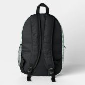Green Schachbrett Diamond Pattern Bedruckter Rucksack (Rückseite)