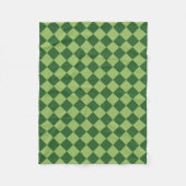 Green Schachbrett Diamond Pattern Fleecedecke (Vorderseite)