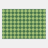 Green Schachbrett Diamond Pattern Geschenkpapier Set (Vorderseite 2)