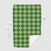 Green Schachbrett Diamond Pattern Golfhandtuch (Insitu)