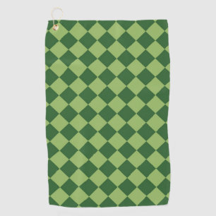 Green Schachbrett Diamond Pattern Golfhandtuch