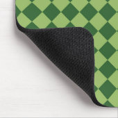 Green Schachbrett Diamond Pattern Mousepad (Ecke)