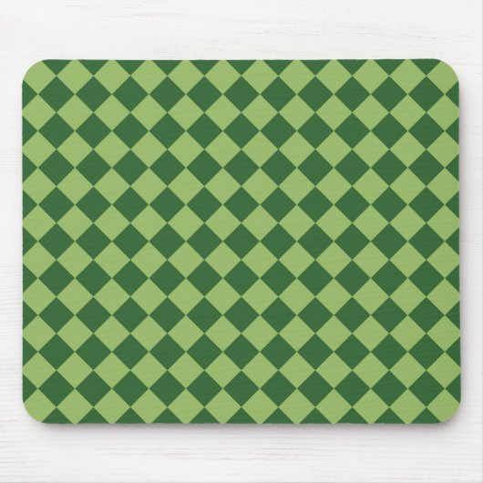 Green Schachbrett Diamond Pattern Mousepad (Vorne)