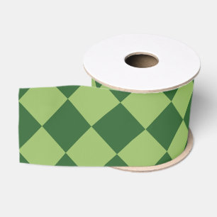 Green Schachbrett Diamond Pattern Ripsband