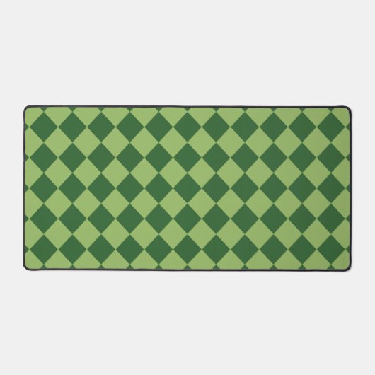 Green Schachbrett Diamond Pattern Schreibtischunterlage (Vorderseite)