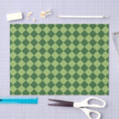 Green Schachbrett Diamond Pattern Seidenpapier (Handwerk)