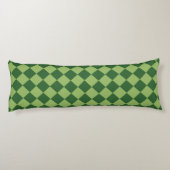 Green Schachbrett Diamond Pattern Seitenschläferkissen (Rückseite)