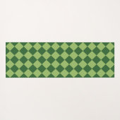 Green Schachbrett Diamond Pattern Yogamatte (Rückseite (Horizontal))